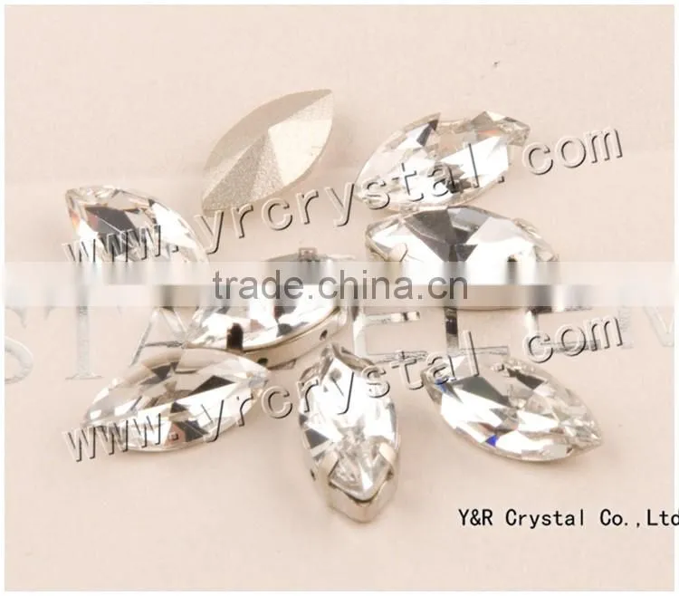 Navette crystal fancy stone 5*10mm,7*15mm, 9*18mm crystal clear color with setting