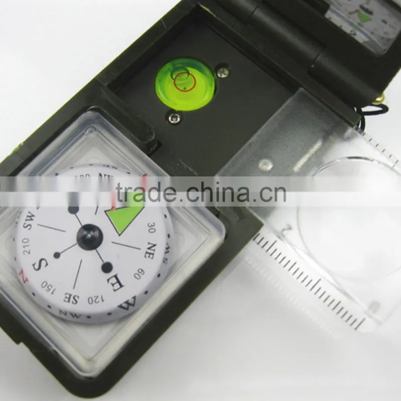 Multi-function 10 in 1 Military Tool Compass Hygrometer Led Light Thermometer Flint Fire Starter Outdoor Hiking Camping Survival