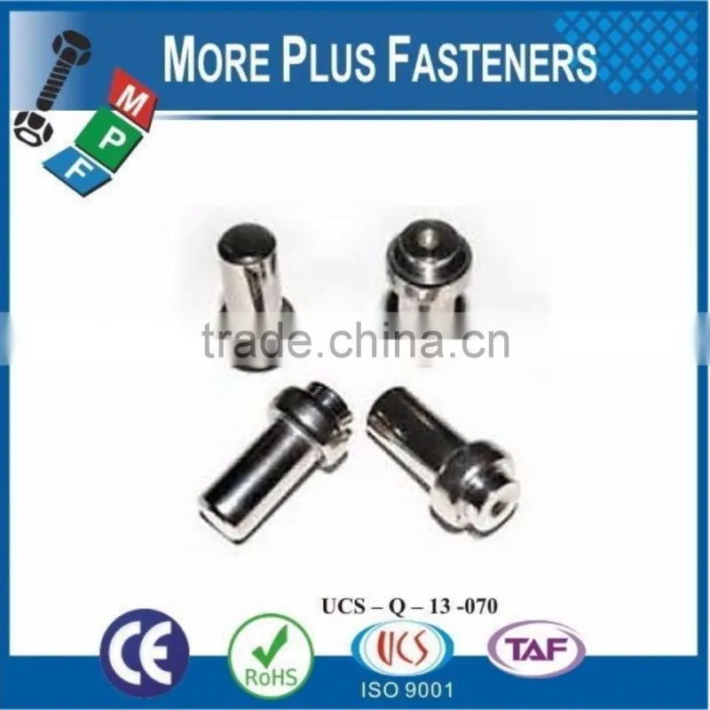 Made in Taiwan Brass Stainless Steel Solid Black Phosphate Shoulder Rivet