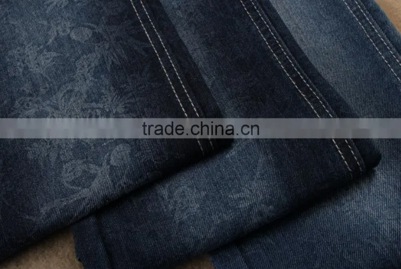 China stocklot cotton poly stretch denim fabric for jeans garments
