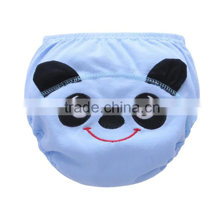 2017 new design animal pattern 3 layers waterproof 100%cotton baby diaper