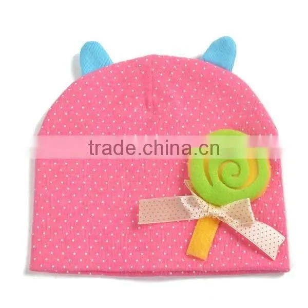 2016 newest korea style 100%cotton cute boys&girls baby beanie hat baby bonnet with animal head on