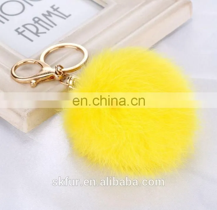 High quality colorful rabbit fur keychain