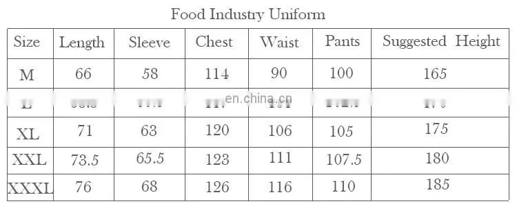 Workshop Long Sleeve Food industry Uniform