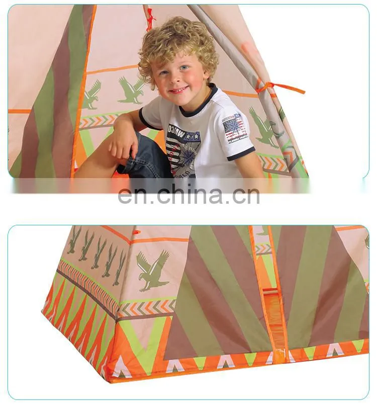 Indoor Outdoor Safety Children Game Playhouse Tepee Tent for Kids Play