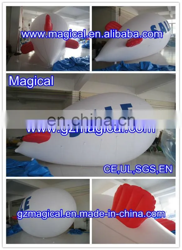 advertise Inflatable helium airship/ inflatable floating sky blimp