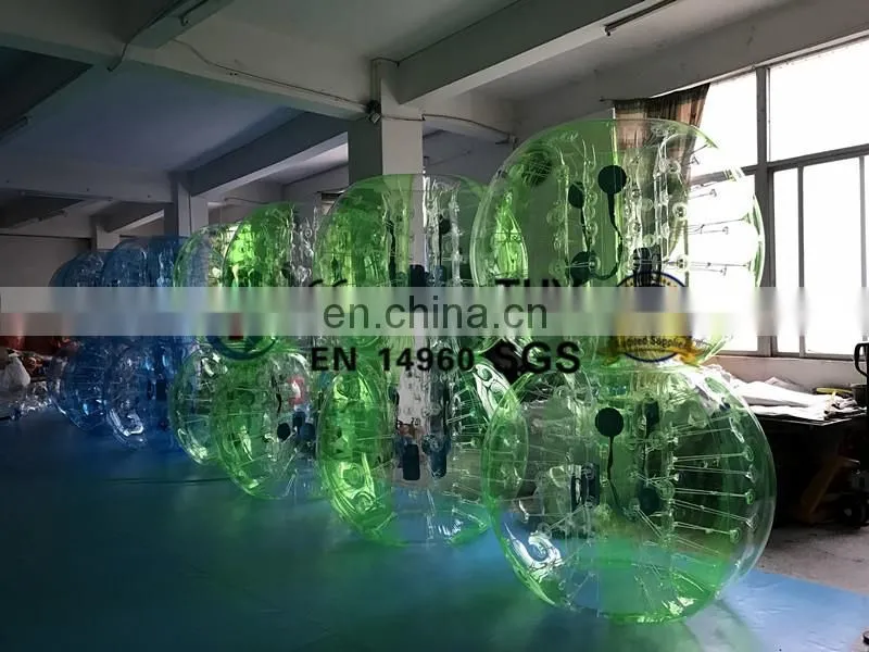 Factory price human size body zorb ball bubble soccer balls