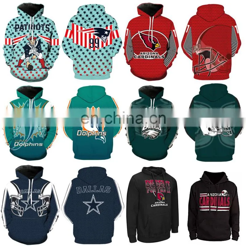 100% Pre-Shrunk Cotton Hoodies USA National Football Teams Hooded sweatshirts Sweater