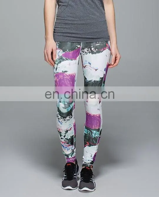 Yihao 2015 Women new design printed Speed Tight leggings sportswear yoga wholesale dance workout printed leggings