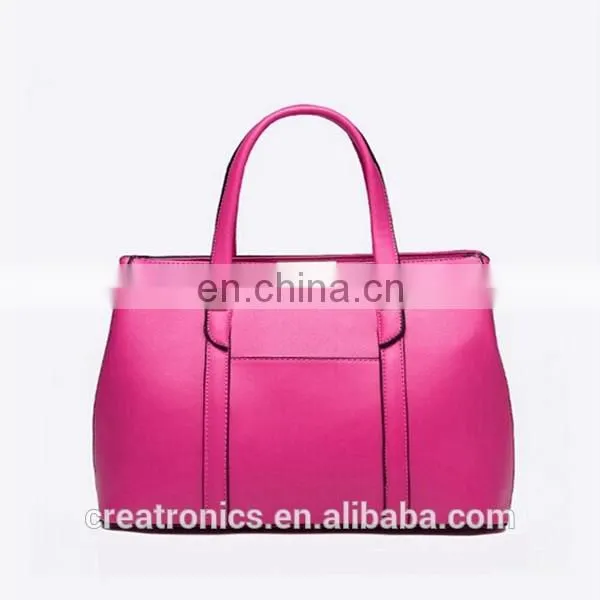 CR European test passed pu leather material large-capacity zipper white colors top sales noble woman fashion handbags