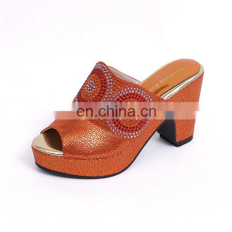 Italian rhinestone sandal shoes(ZD-HS102)