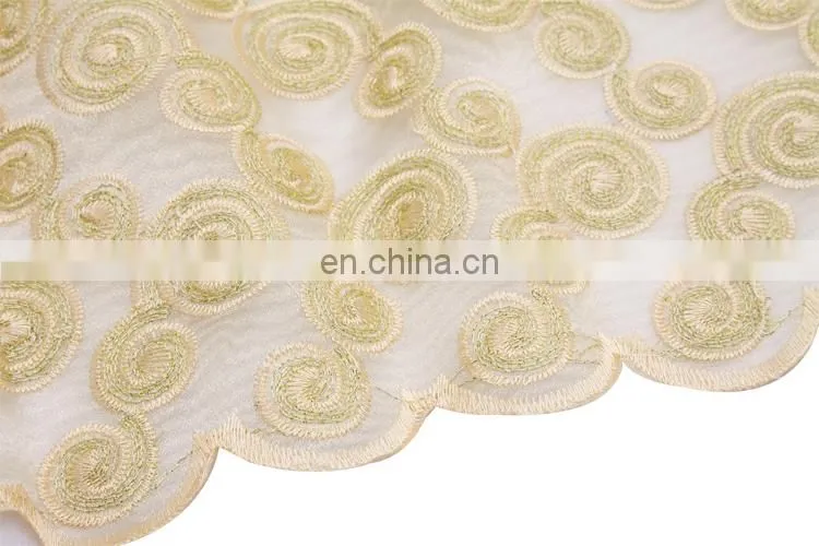 2015 latest embroidered silk organza fabric
