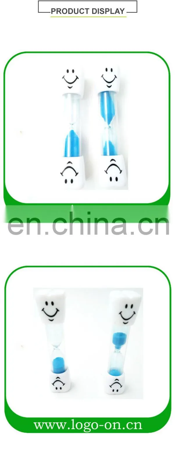 Teeth Cleaning Sand Timer Smiling Face 2-3 Minutes Hourglass