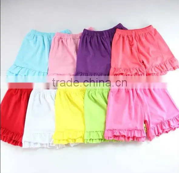 Two tier ruffled shorts for little girls, little girls shorts, girls capri pants, girls ruffled capris, little girls summer shor