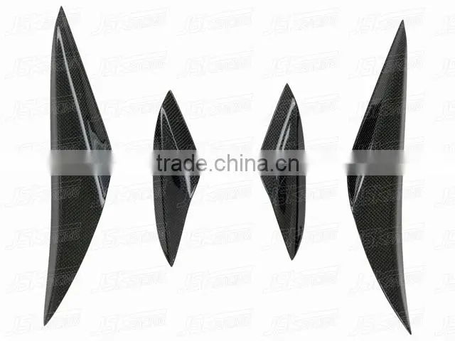 E92 CARBON/FOR BMW E93 CARBON/2009-2013 KAR STYLE CARBON FIBER FRONT BUMPER CANARDS FOR BMW 3 SEIRES E90 E92 E93