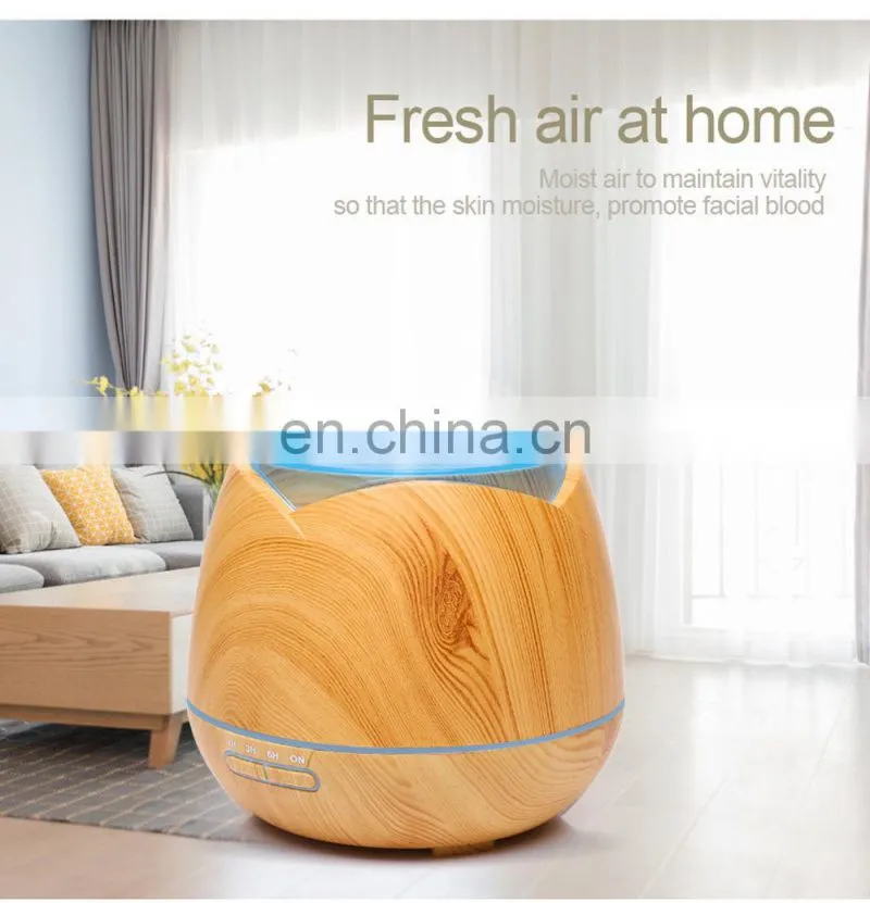 Electronic wood grain scent aroma essential oil diffuser cool mist ultrasonic humidifier