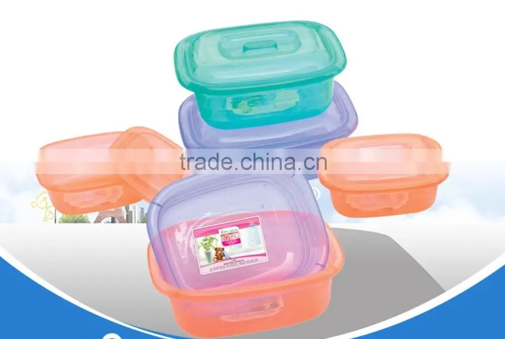 Popular plastic food storage container / rectangular basin with cover