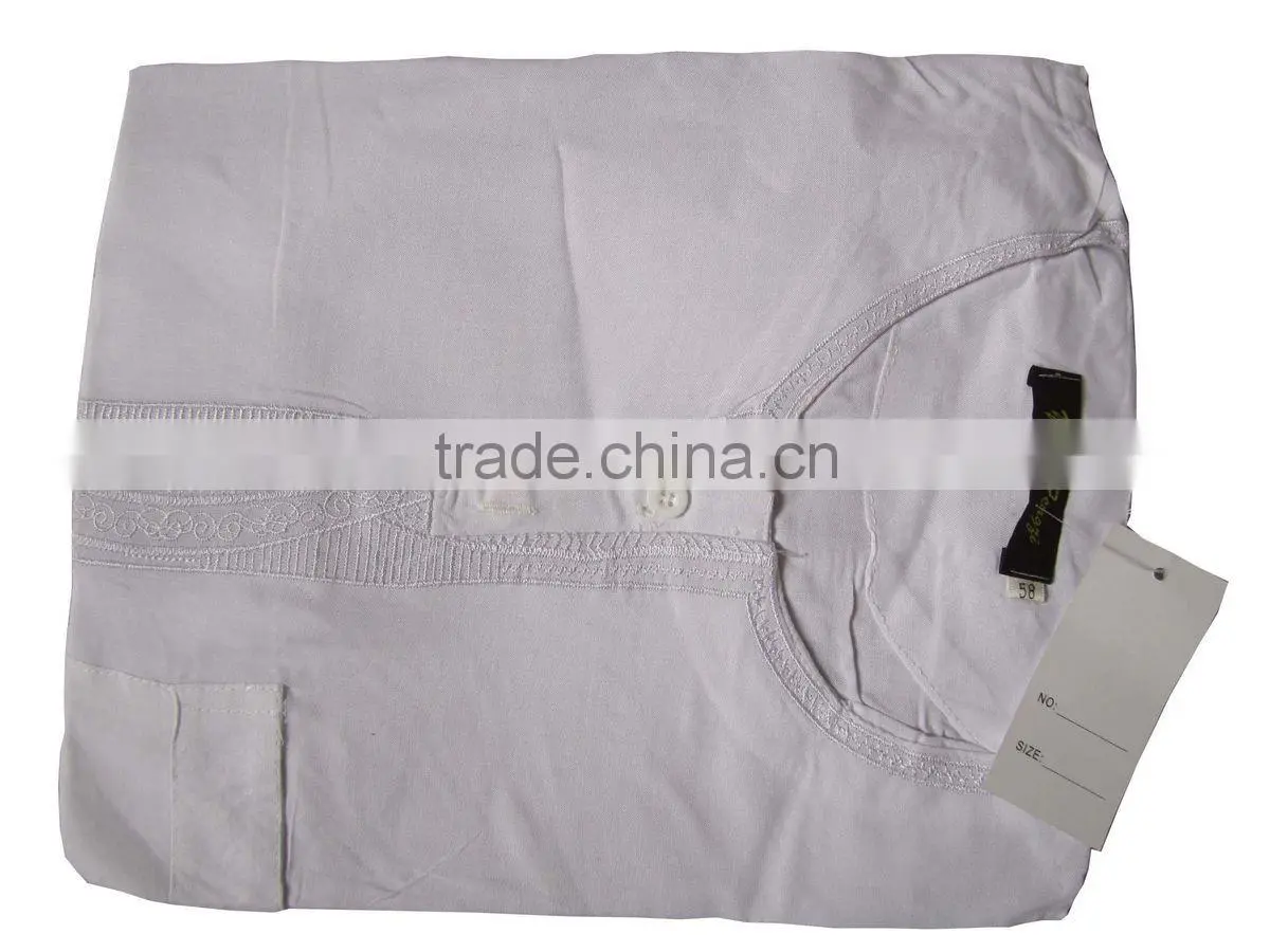 CM003 New daffah thobe 100% cotton poplin 137cm comfortable summer arabic men clothes short sleeve Muslim thobe