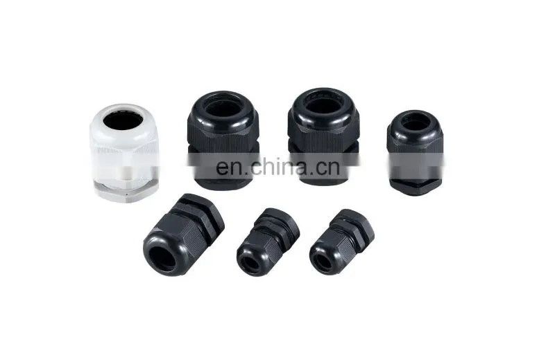 White Cable Gland Waterproof Adjustable 3-16mm Cable Connectors PG7 PG9 PG11 PG13.5 PG16 PG19 Plastic Cable Gland Joints