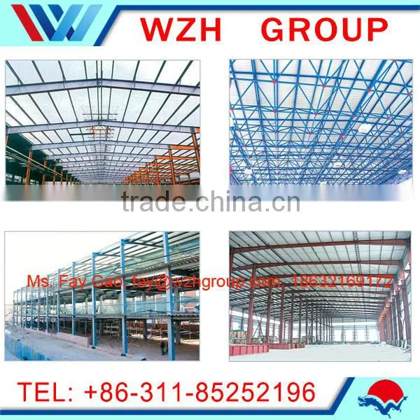 Workshop with PUR roof and wall fireproof panel / hgih strength steel frame