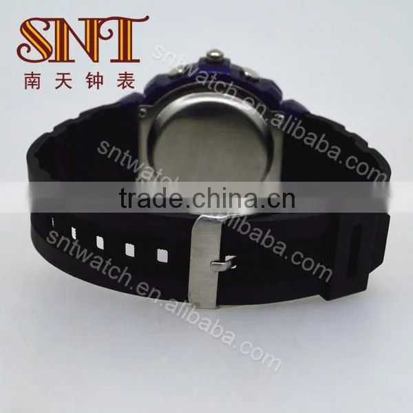 Hot sale plastic case PU band ana-digital watch