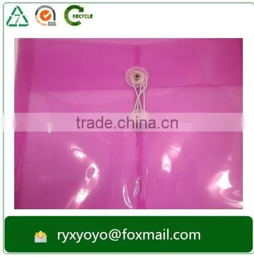 cheap factory price pp a4 size plastic envelope with string closure