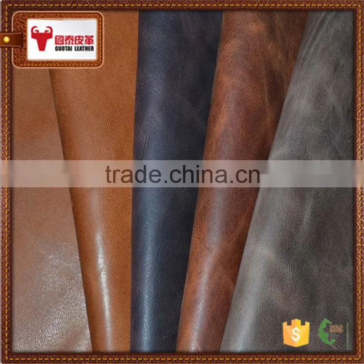 oil distressed cow leather for bag & shoes