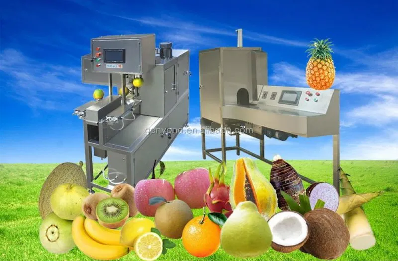 Shanghai Industrial Full Automatic High Speed Fruit Peeling Machine/ Citrus apple Orange mango Peeler Cutter Equipment