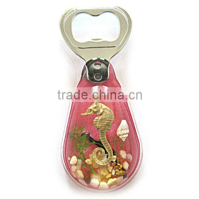 Sea horse promotional custom plastic beer funny bottle opener