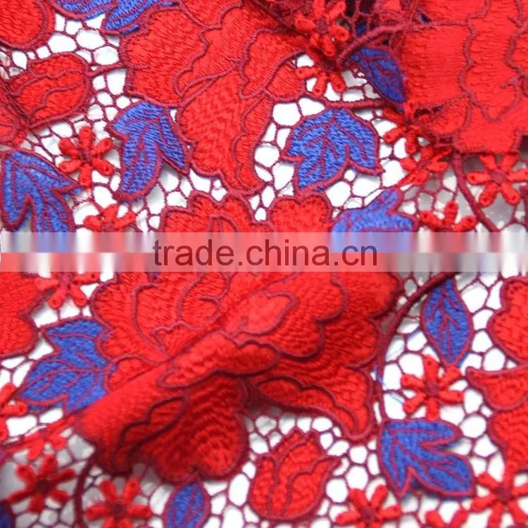 Hot Sale custom made mesh muilt colour bright laser embroidery net lace fabric for women garment