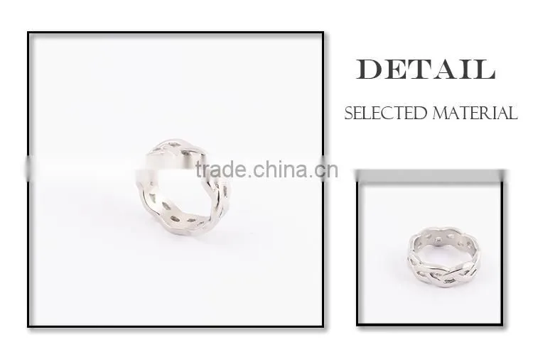 New design finger ring silver stainless steel unisex ring