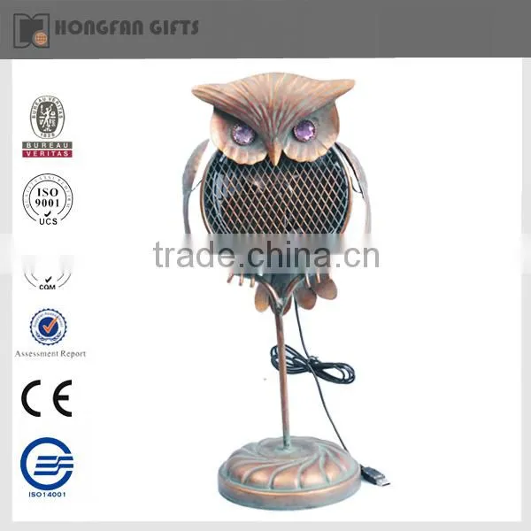 metal owl mini fan
