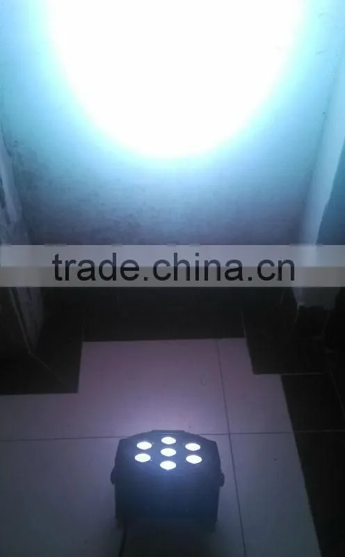 7pcs 10w flat led par rgbw for dj stage wall wash effect dmx512 ac110-240v good cheap price