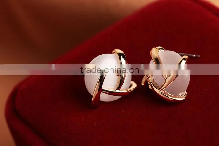 2014 wholesale rhinestone women fashion earring alloy open style earrings unique earrings