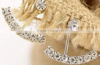 Elegant rhinestone Bridal Earrings Crystal Simple Earrings Anchor Earrings