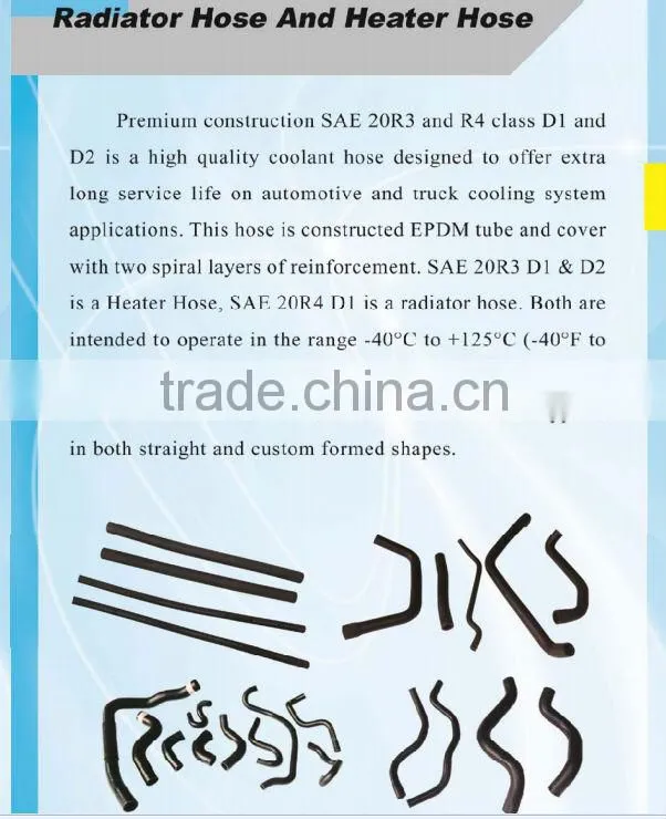 Car Upper&Lower Radiator Rubber Hose