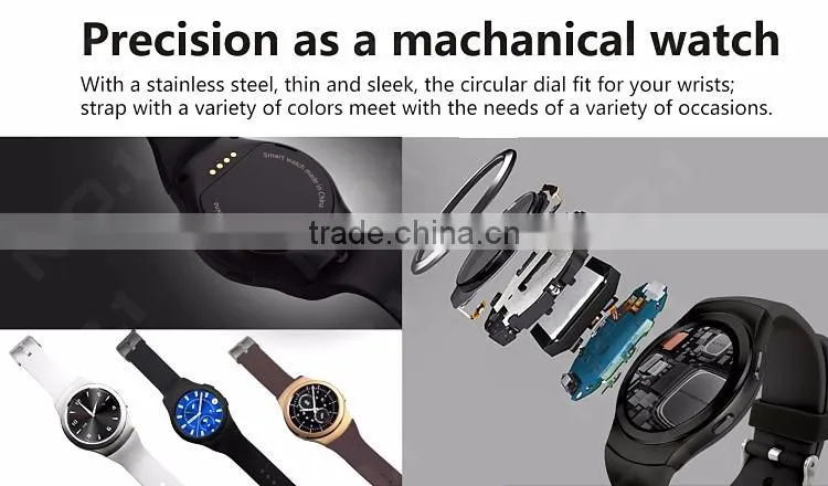 GSM smart watch phone G3 with round panel/touch display/heart rate/round watch phone