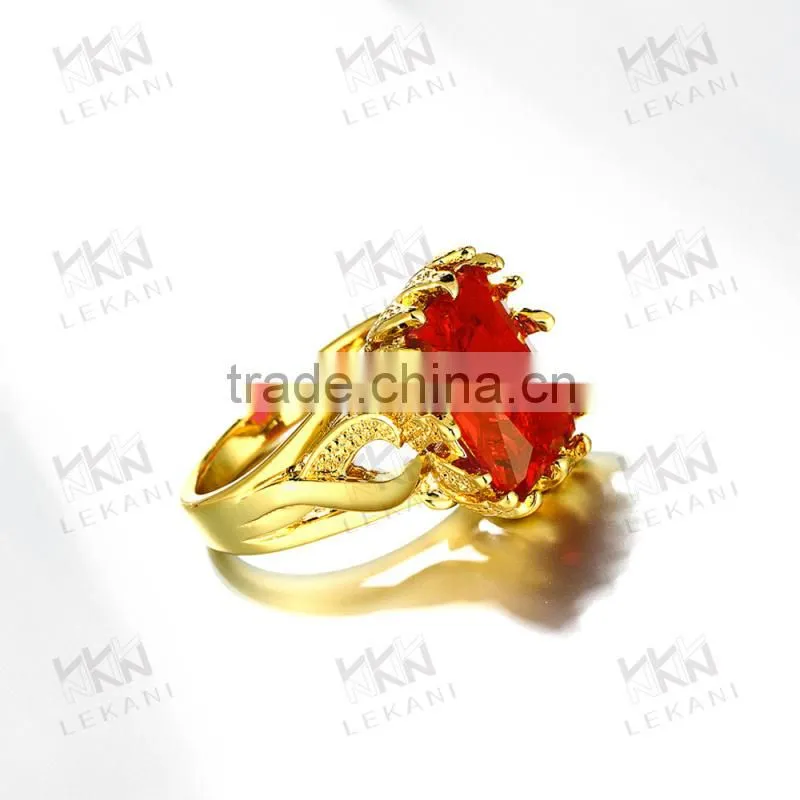 2015 New Wholesale brass yellow gold plated ring jewelry