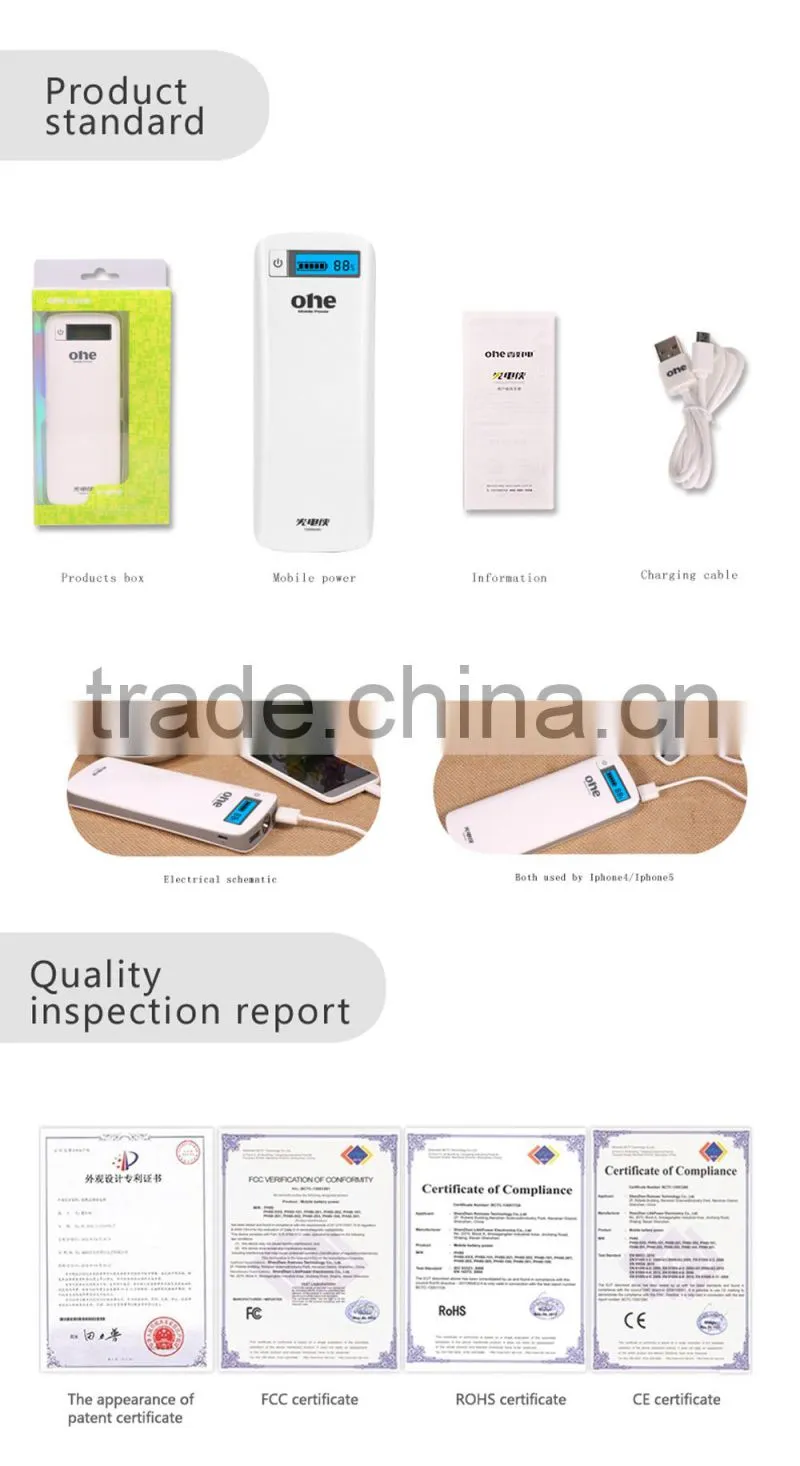 Universal 12000mah Backup External Battery Usb Power Bank Charger for Cell Phone 4s 5s