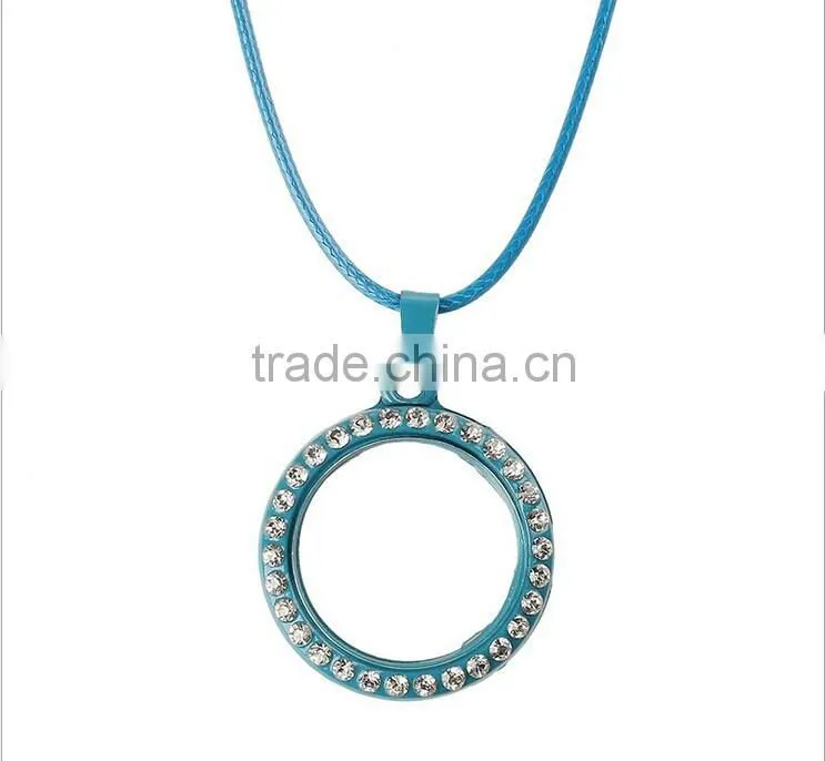 2015 wholesale alibaba express jewellery multicolor heart shaped floating lockets necklace