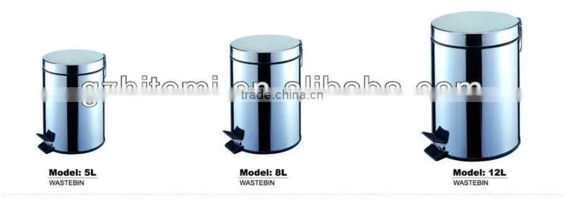 stainless steel wastebin
