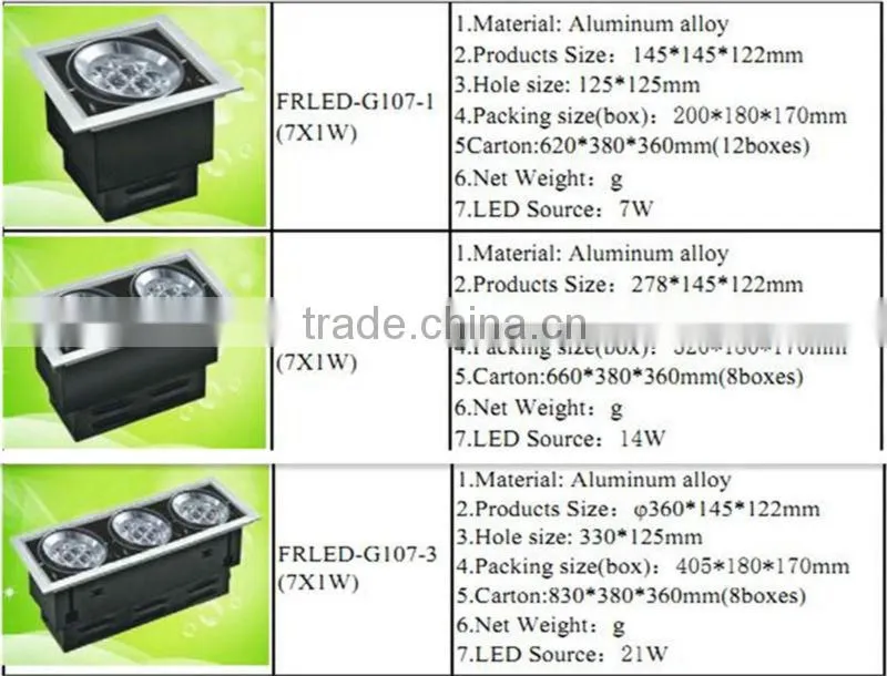 LED Grille Light Shell