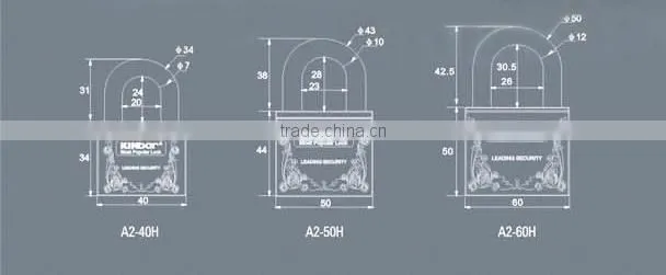 kinbar brand high security brass door padlock