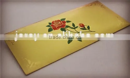 Gold Silver envelope Custom made gold foil India envelope