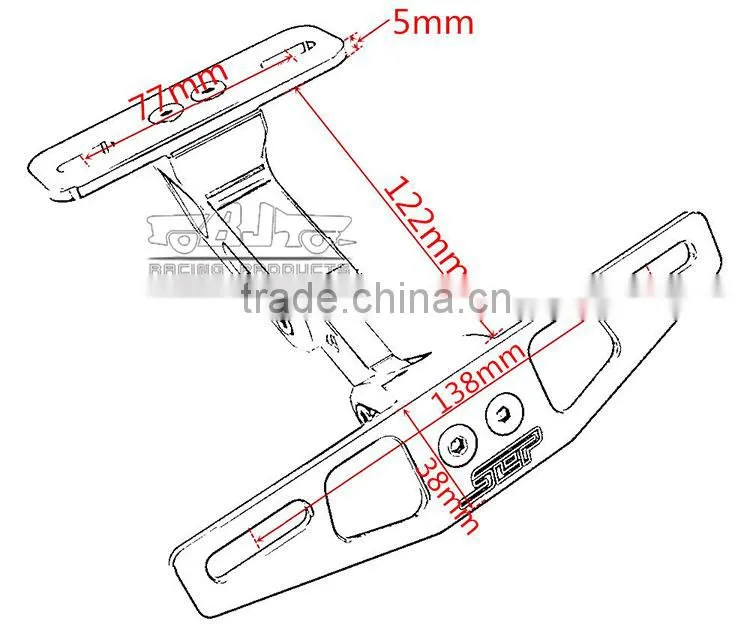 BJ-LPL-033 Top Quality CNC Aluminum Universal Motorcycle Plate Holder Motorcycle