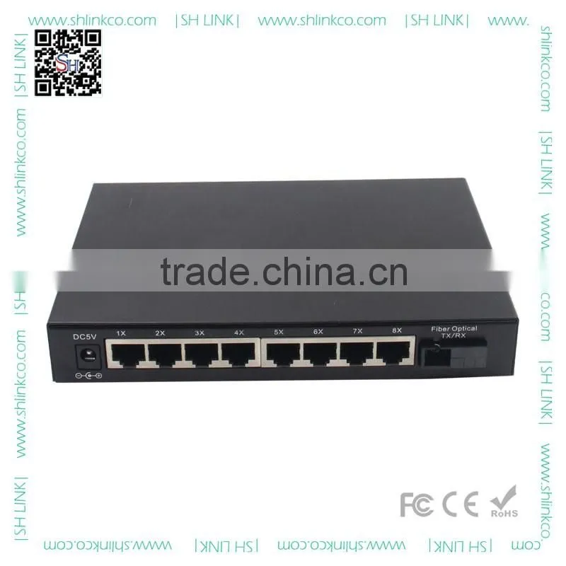 Alibaba manufacture fiber media converter 5 ports 10/100/1000Mbps optical switch