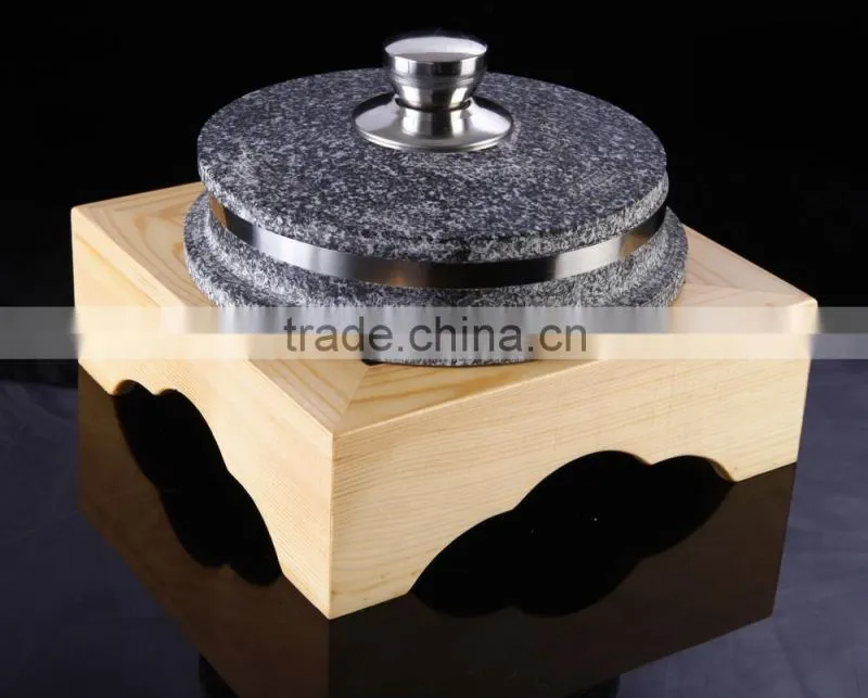 Stone cooker pot with wood frame chinese granite