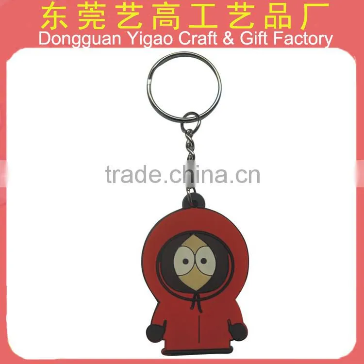 China Factory custom anime keychain/plastic 3d cartoon key chain