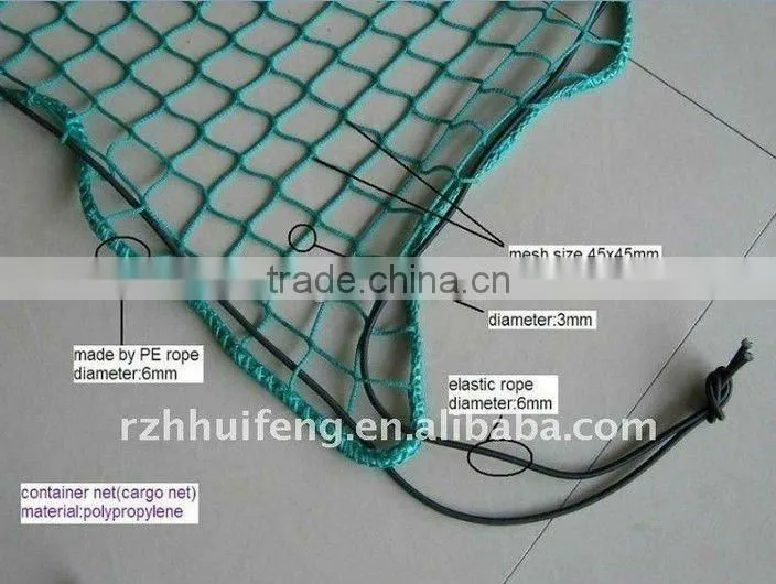 Trailer net with elastic rope
