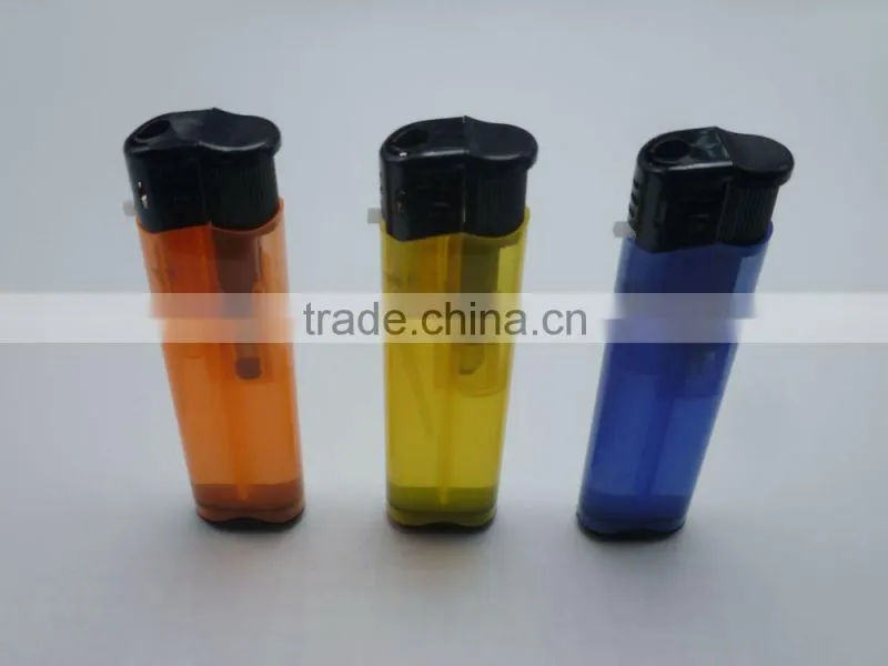 2016 translucent hot sale disposable electronic colorful lighter